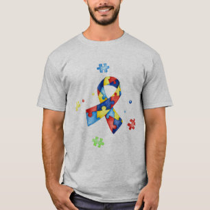Dit t-shirt met autisme puzzelslogan "Teach Accept