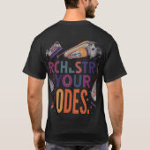 Dit T-shirt ontwerp draagt een (Achterkant)