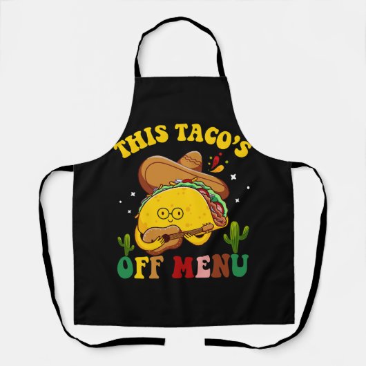 Dit Tacos Off Menu Taco Bachelorette Bachelor Park Schort (Voorkant)