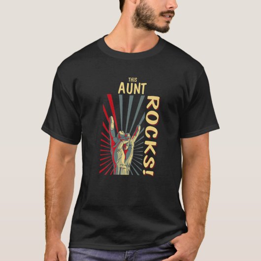 Dit tante Rocks  Retro Concert 70S 80S Funn T-shirt (Voorkant)