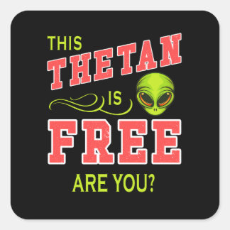 Dit Thetan is Free Are You Scientology Protest Vierkante Sticker