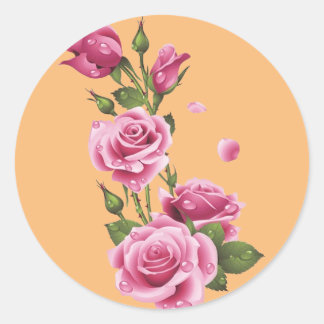 Dit toont & Verpakking productetiketten floral Ronde Sticker