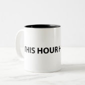 Dit uur heeft 22 minuten tweekleurige koffiemok (Voorkant links)