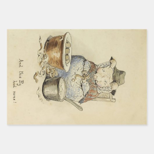 Dit varken had niets van Beatrix Potter Inpakpapier Vel (Voorkant 3)