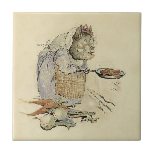 Dit varken had vlees van Beatrix Potter Tegeltje (Voorkant)