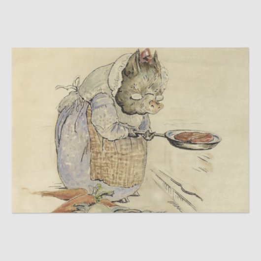 Dit varken had vlees van Beatrix Potter Tissuepapier (Voorkant)
