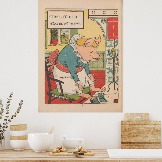 - Dit varkentje bleef thuis Poster (Keuken)