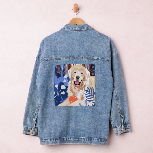 DIT VEEL IS WAAR Golden Retriever stijlvolle denim Denim Jacket (Hangar)
