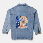 DIT VEEL IS WAAR Golden Retriever stijlvolle denim Jacket (Achterkant)