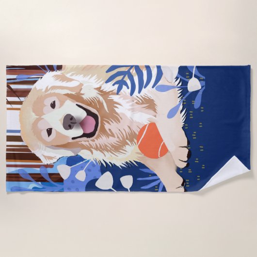 DIT VEEL IS WAAR Golden Retriever strandlaken (Voorkant)