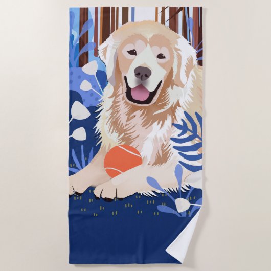 DIT VEEL IS WAAR Golden Retriever strandlaken (Voorkant)