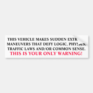 DIT VOERTUIG BUMPERSTICKER