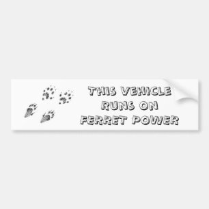 Dit voertuig draait opFERRET-POWER Bumpersticker