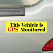 Dit voertuig is GPS-sticker Bumpersticker (Op auto)