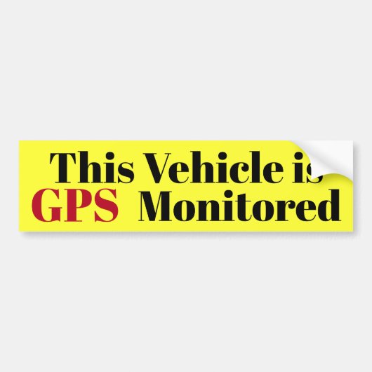 Dit voertuig is GPS-sticker Bumpersticker (Voorkant)