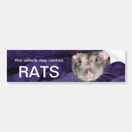 Dit voertuig kan ratten bevatten bumpersticker