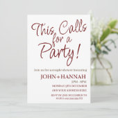 Dit vraagt om een feest grappige co-ed paar douche kaart (Staand voorkant)