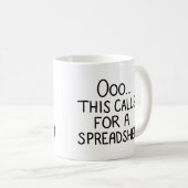 Dit vraagt om een spreadsheet Funny Work Data Koffiemok (Voorkant rechts)