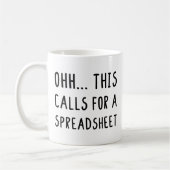 Dit vraagt om een spreadsheet, grappige accountant koffiemok (Links)