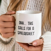 Dit vraagt om een spreadsheet, grappige accountant koffiemok