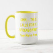 Dit vraagt om een spreadsheet, grappige accountant mok (Links)