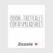 dit vraagt om een spreadsheet sticker (Vel)