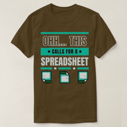 Dit vraagt om een spreadsheet t-shirt (Design voorkant)