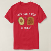 Dit vraagt om een toast avocado t-shirt (Design voorkant)