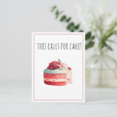 Dit vraagt om taart | Red Velvet Cake Blank Briefkaart (Staand voorkant)