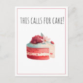 Dit vraagt om taart | Red Velvet Cake Blank Briefkaart (Voorkant)