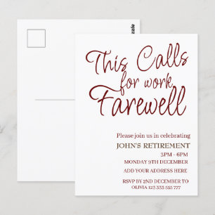 Dit vraagt om werk afscheidspensioen op maat briefkaart