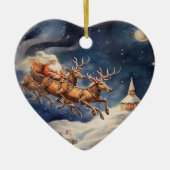 'Dit was de avond voor het kerstversiering Keramisch Ornament (Voorkant)