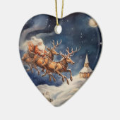 'Dit was de avond voor het kerstversiering Keramisch Ornament (Links)