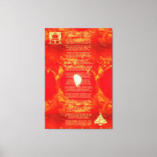 Dit was de avond voor Kerstmis Gedicht Red Candle Canvas Afdruk