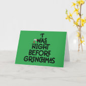 Dit was de nacht voor Grinchmas Kaart (Gele Bloem)