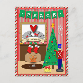 Dit was de nacht voor Kerstmis. Feestdagenkaart