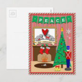 Dit was de nacht voor Kerstmis. Feestdagenkaart (Voorkant / Achterkant)