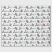 Dit was de nacht voor Kerstmis  kinderen Cadeaupapier (Vlak)