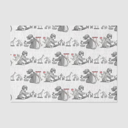 Dit was de nacht voor Kerstmis kinderen Tissuepapier (Voorkant)