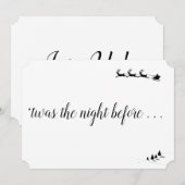 "Dit was de nacht voor" Uitnodiging op kerstavond (Voorkant / Achterkant)