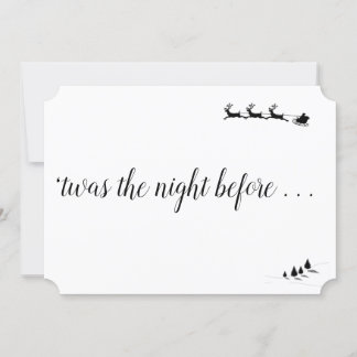 "Dit was de nacht voor" Uitnodiging op kerstavond