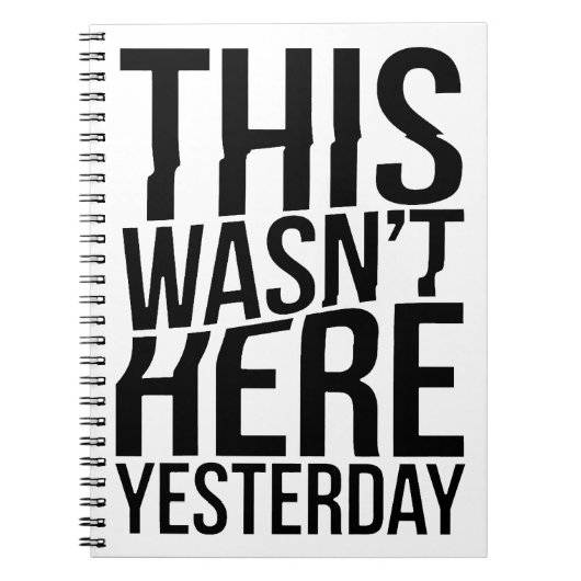 Dit was er gisteren niet - Reality Glitch Notitieboek (Voorkant)