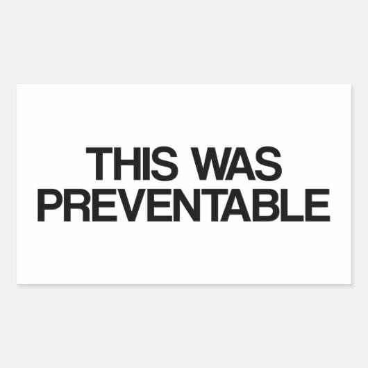 Dit was te voorkomen rechthoekige sticker (Voorkant)