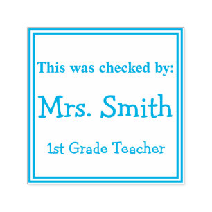 Dit werd gecontroleerd door Teacher Stamp Zelfinktende Stempel