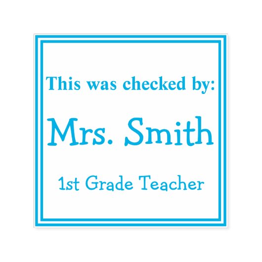 Dit werd gecontroleerd door Teacher Stamp Zelfinktende Stempel (Design)