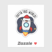 Dit wereldschimnige Rocket Pun Sticker (Vel)