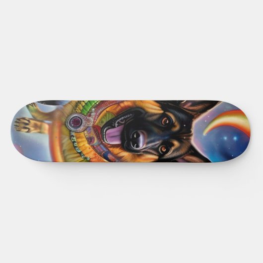 Dit wereldtrippy German Shepherd Persoonlijk Skateboard (Horizontaal)