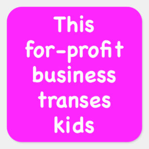 Dit winstgevende bedrijf overboekt kinderen vierkante sticker