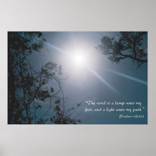 Dit woord is een lamp op mijn voeten variatie poster