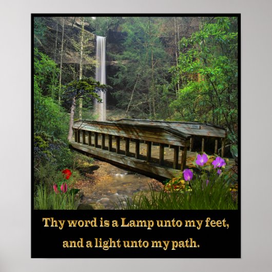 Dit woord is een lamp-psalm 119 poster (Voorkant)